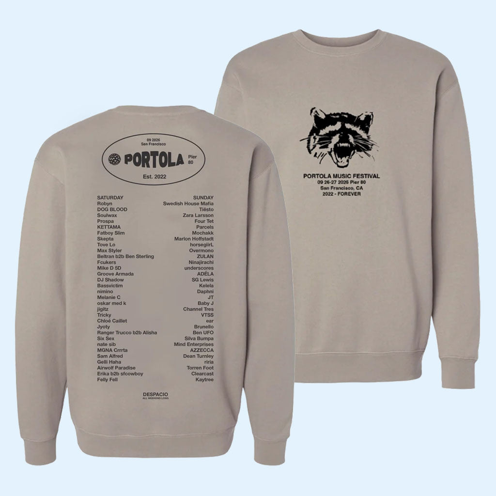 Portola Music Festival Merch Forever Feral 2026 Lineup Sweatshirt Music Related Gifts