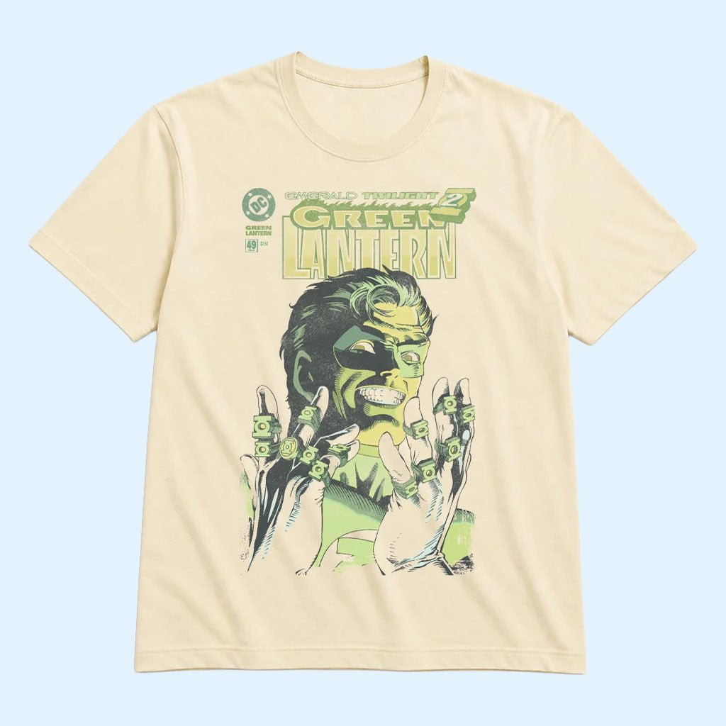 Heroes Villains Merch 2026 Green Lantern Emerald Twilight Vintage T-Shirt DC Comics Fan Gifts