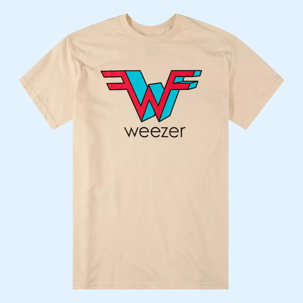 Weezer Merch 2026 Weezer Red And Blue Logo T-Shirt Gift Ideas For Rock Band Fans