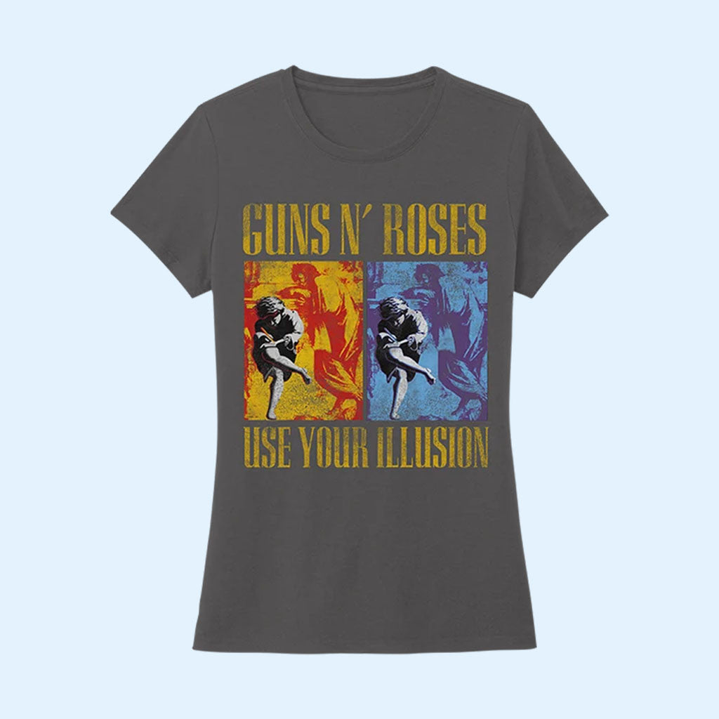 Guns N' Roses Merch 2026 Use Your Illusion Vintage T-Shirt Rock Fan Gifts For Her