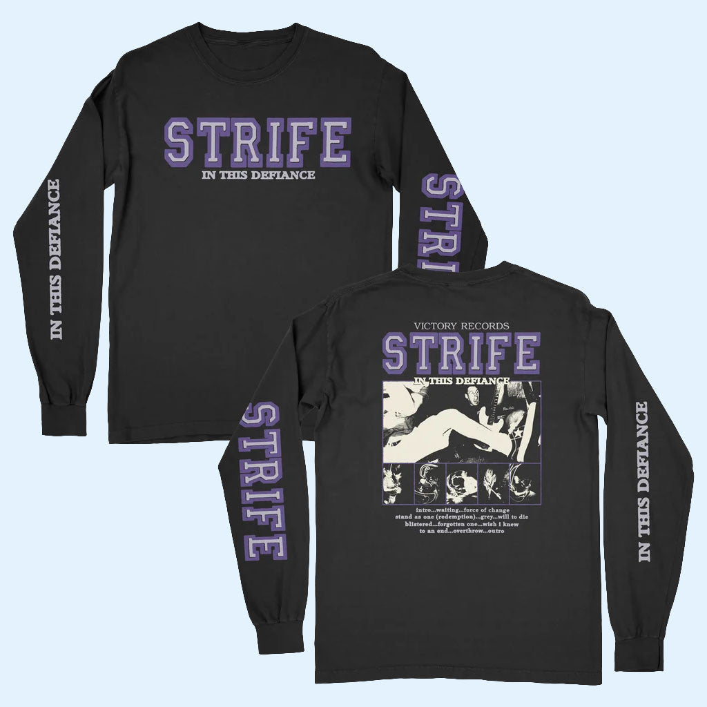 War Records Merch 2026 Strife In This Defiance Long Sleeve Shirt Strife Band Merch Fan Gifts