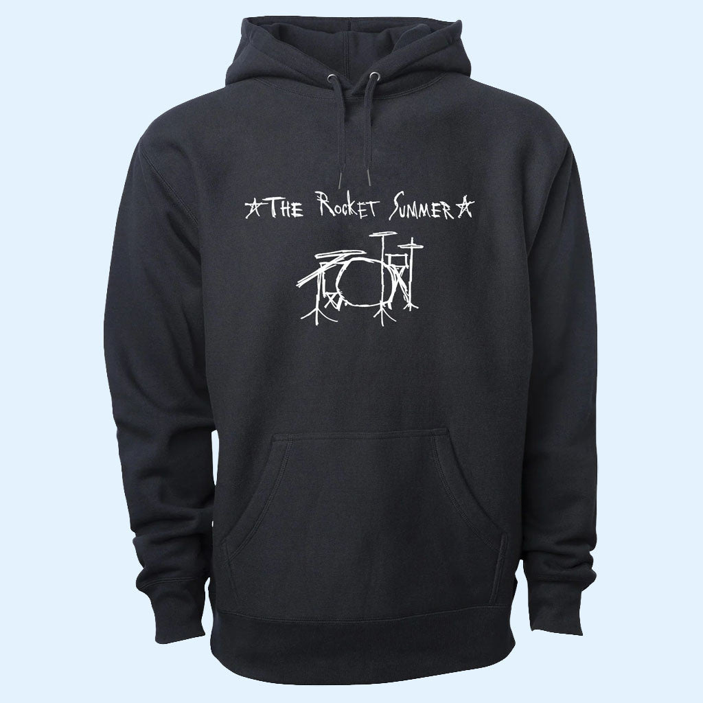 The Rocket Summer Merch 2026 Drumkit Hoodie Black Best Gifts For Music Lovers