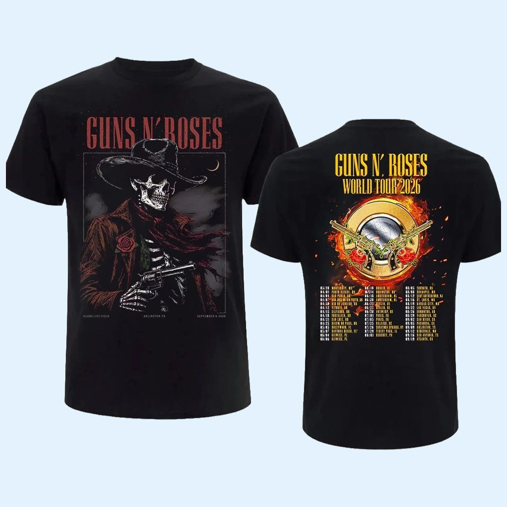 Guns N' Roses Merch 2026 GNR Globe Life Field Arlington TX Sep 9 T-Shirt Tour Event Graphic Tee