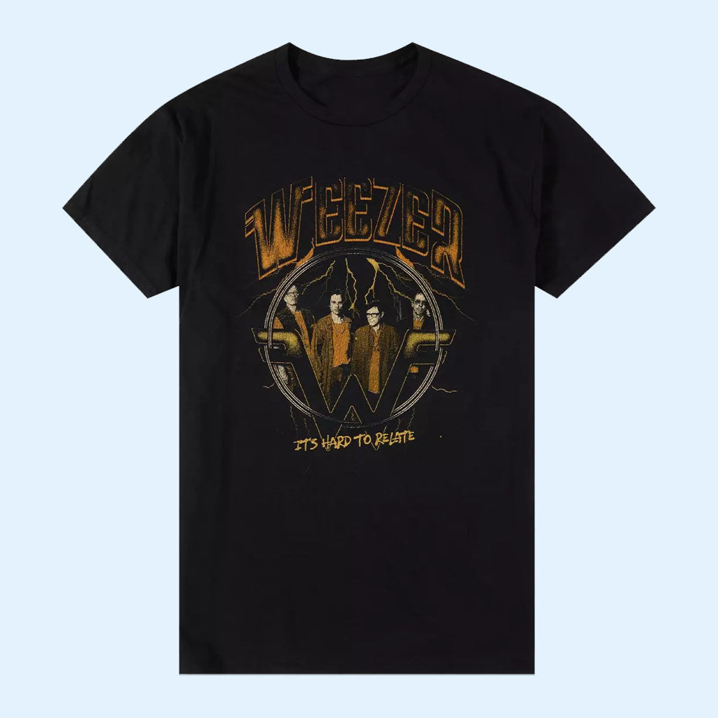 Weezer Merch 2026 It's Hard To Relate T-Shirt Present Ideas For Music Lovers