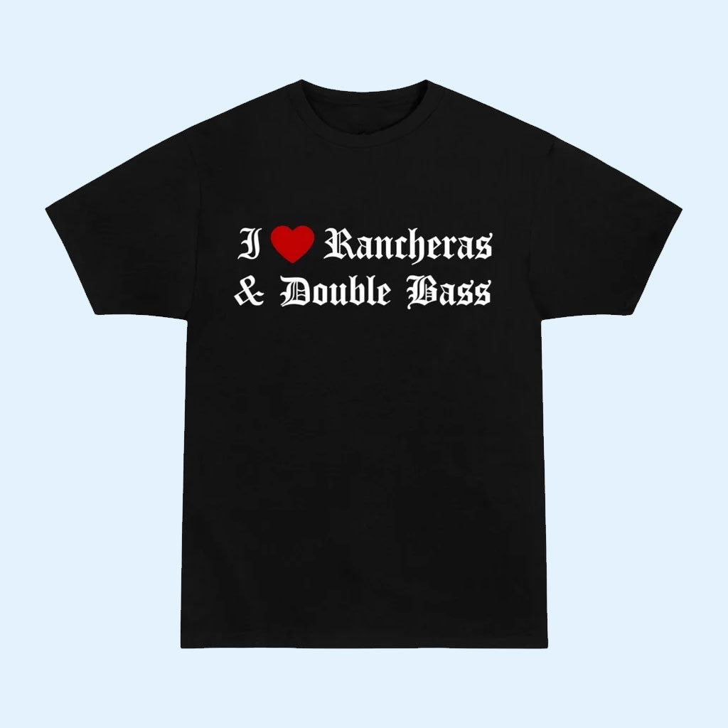 Art Cruz Merch 2026 I Love Rancheras And Double Bass T-Shirt Gift For Music Lovers