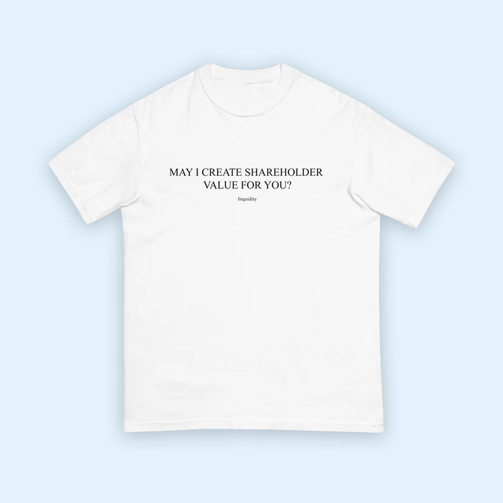 Litquidity Merch 2026 Shareholder Value T-Shirt White Cool Gift For BFF