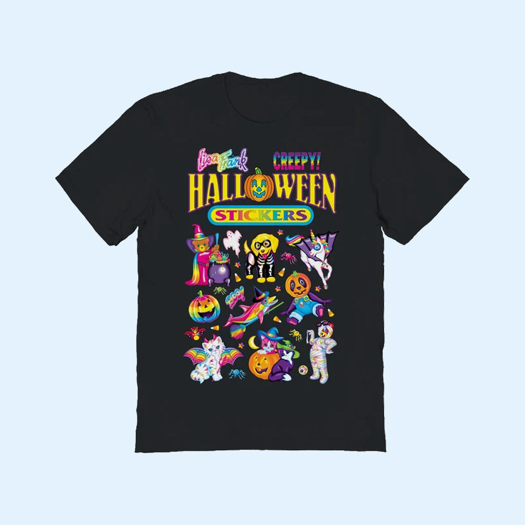 Lisa Frank Merch 2026 Trick Or Stickers T-Shirt Halloween Gift Ideas For Her