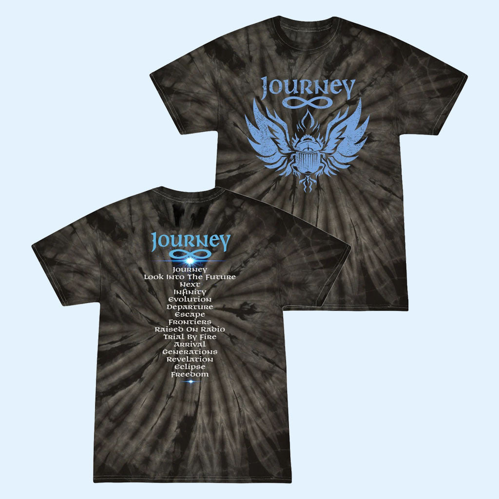 Journey Music Merch 2026 Albums Spider Tie Dye T-Shirt Gifts For Music Lovers