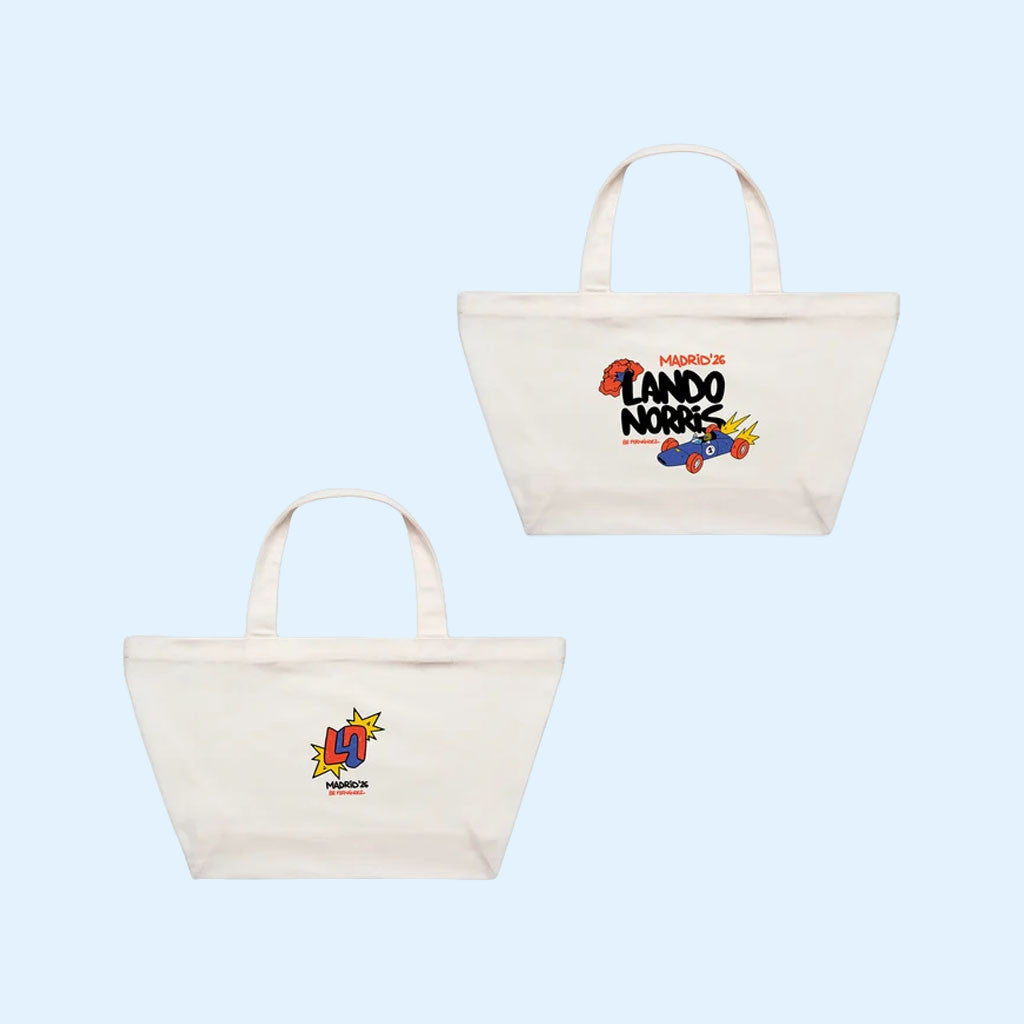 Lando Norris Merch 2026 Madrid '26 Tote Bag Formula One Fan Gifts For Friends