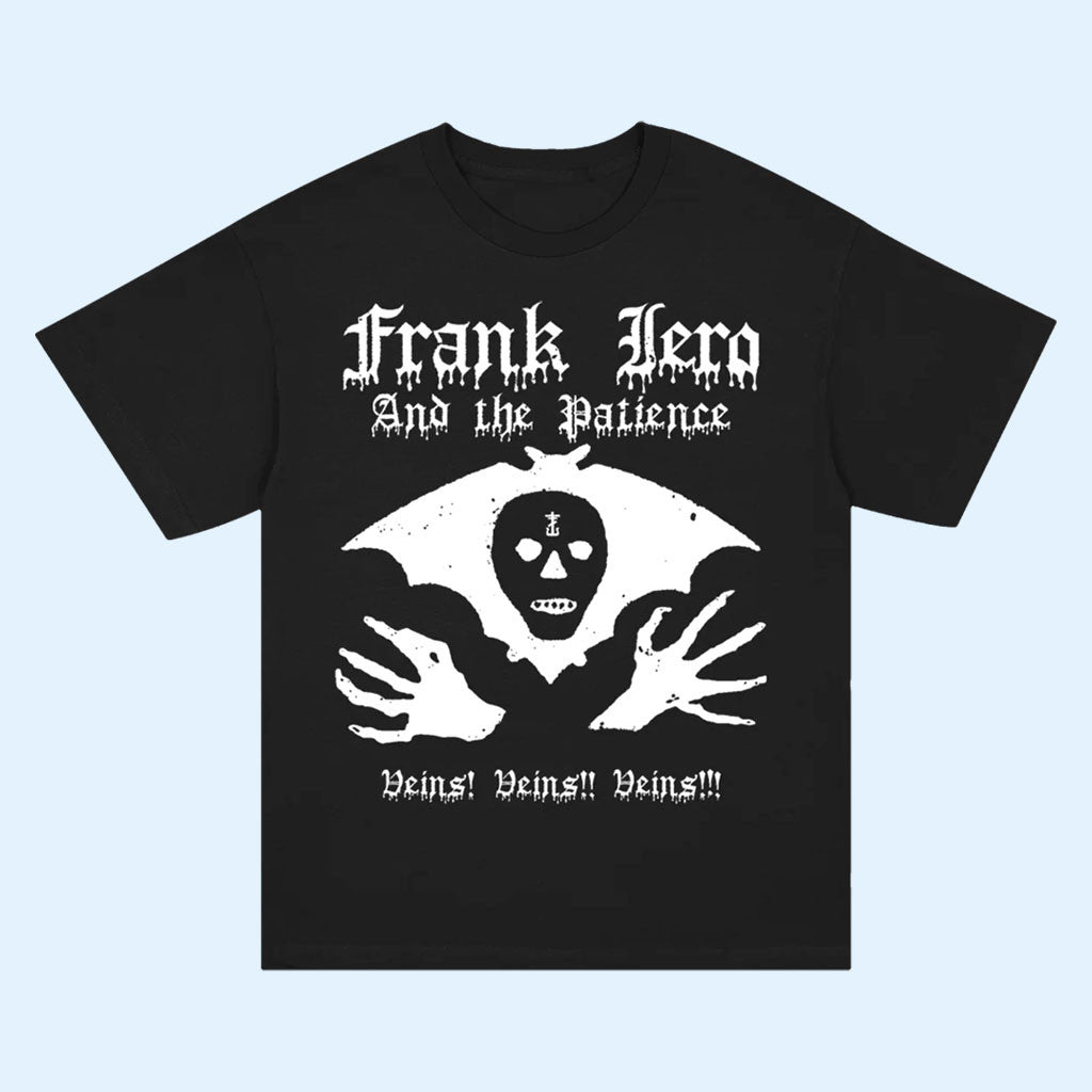 Frank Iero Merch 2026 Veins T-Shirt Black Frank Iero And The Patience Shrit Best Gift For Fans