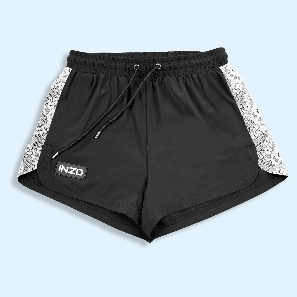 INZO Merch 2026 Lost In Lace Shorts Black Music Related Gifts For Women