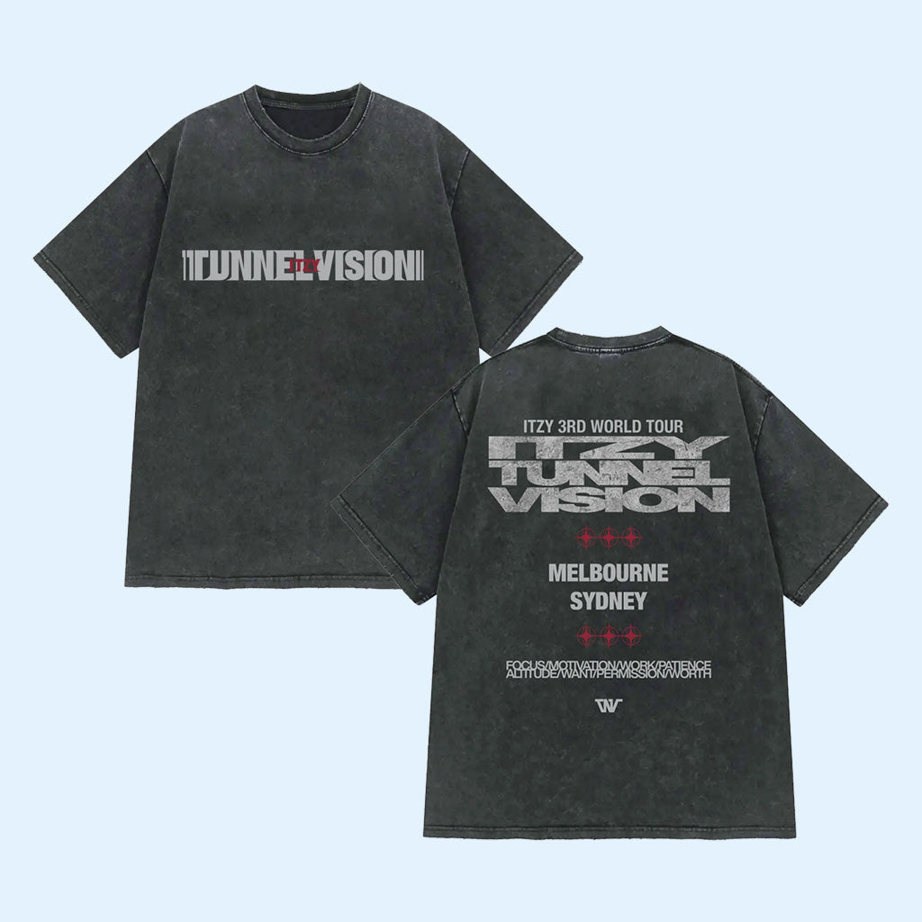 Itzy Merch 2026 Tunnel Vision T-Shirt Itzy World Tour Shirt Present For Kpop Fans