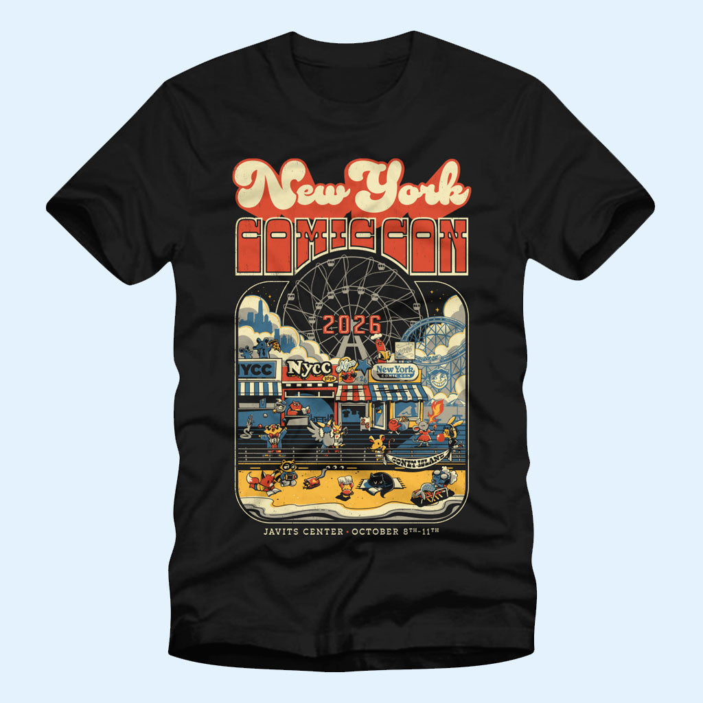 New York Comic Con Merch 2026 NYCC Coney Island T-Shirt Best Gifts For Husband