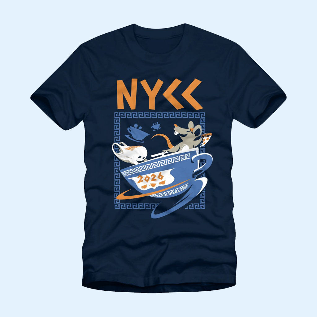 New York Comic Con Merch 2026 Greek Coffee Cup Ride T-Shirt NYCC Shirt Gift For Besties
