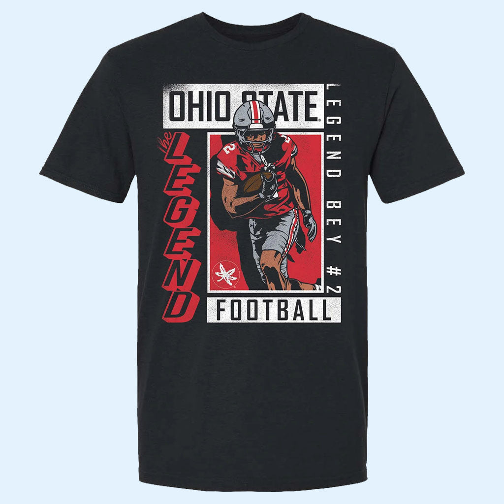 Ohio State Football Merch 2026 Buckeyes Football Student Athlete #2 Legend Bey The Legend T-Shirt