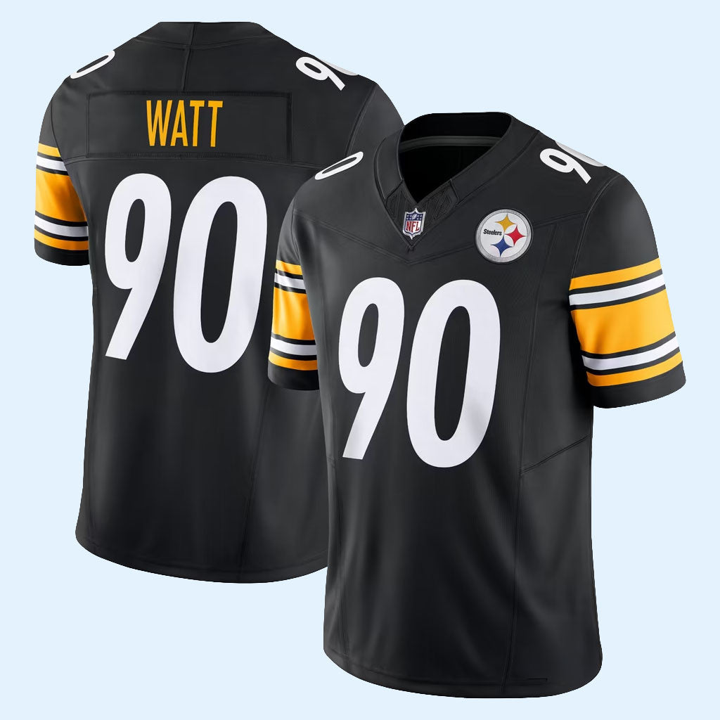 TJ Watt Jersey Shirt Pittsburgh Steelers Merch #90 Black Vapor FUSE Jersey Football Themed Gift
