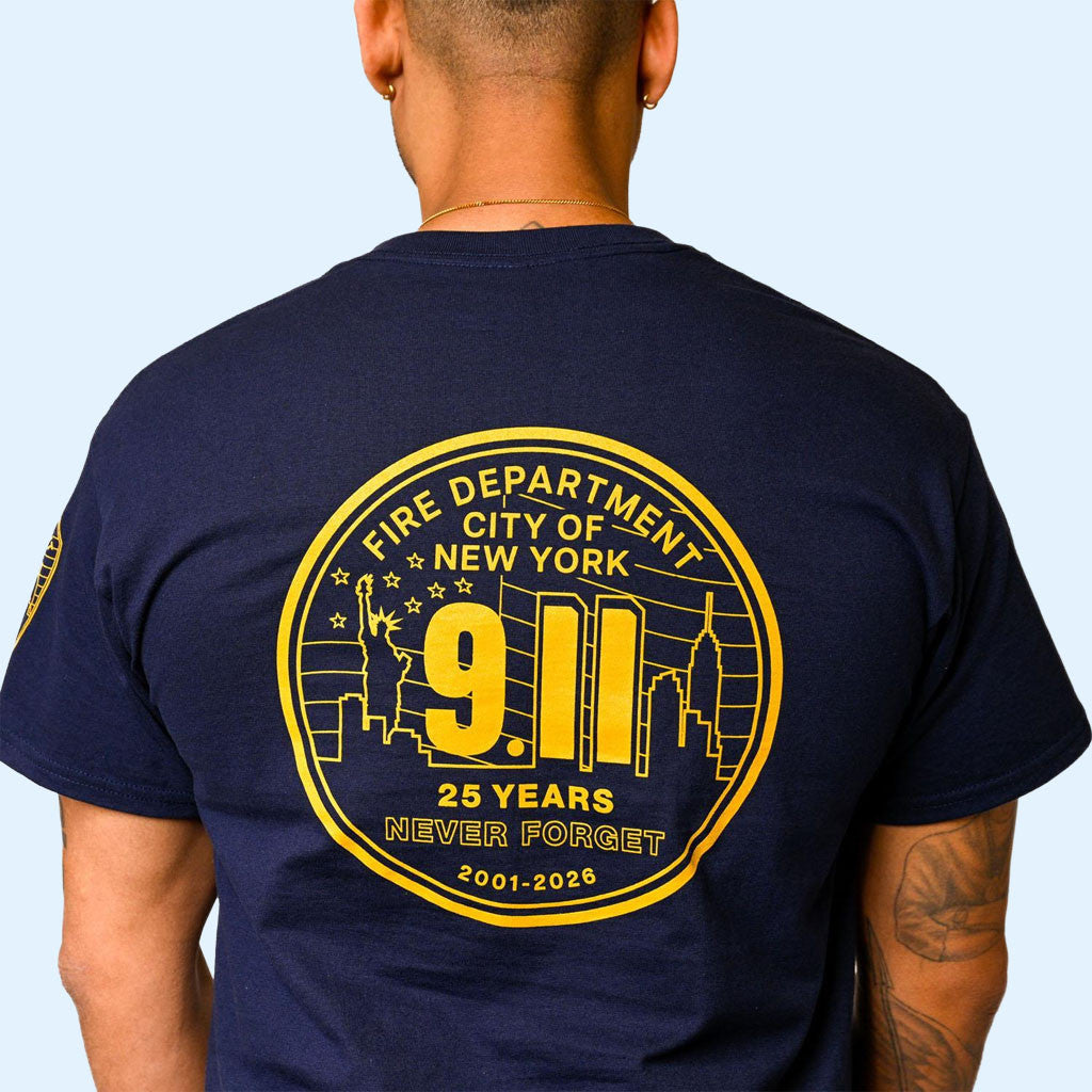 FDNY Merch 2026 FDNY 9 11 25th Anniversary T-Shirt Never Forget Shirt Memorial Day Gifts