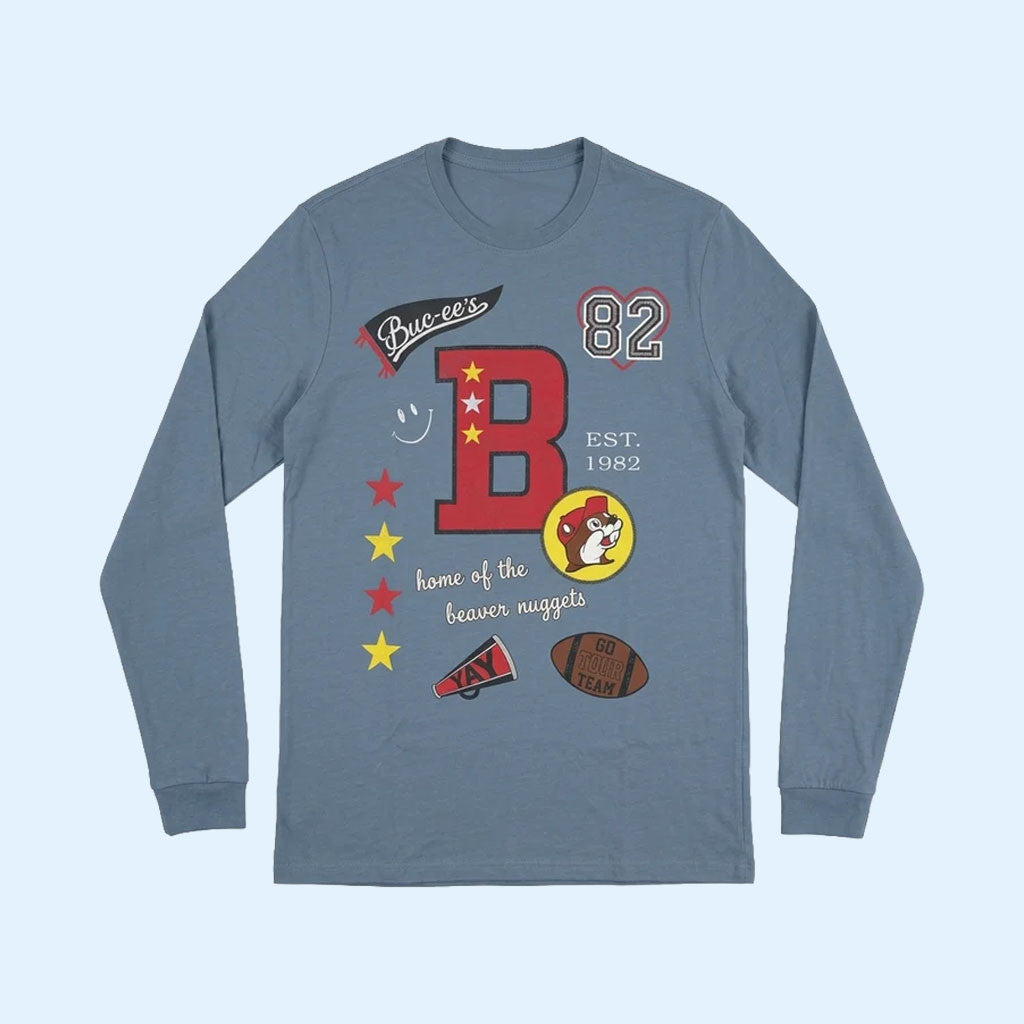 Buc Ee's Merch 2026 Buc Ee's Graffiti Long Sleeve Shirt Home Of The Beaver Nuggets Shirt Gifts