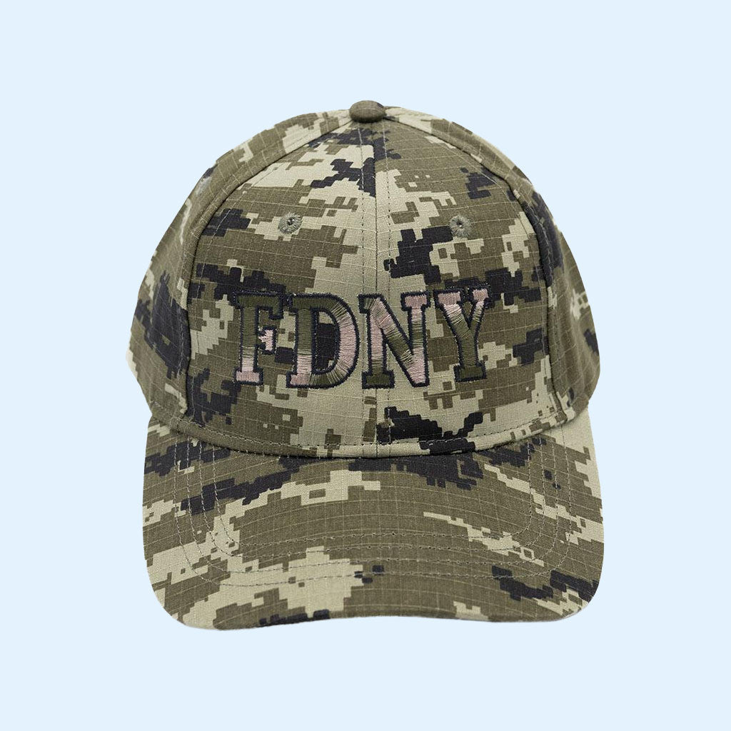 FDNY Merch 2026 FDNY Camo Hat Embroidered Firefighter Honor Hat Gift For Dad