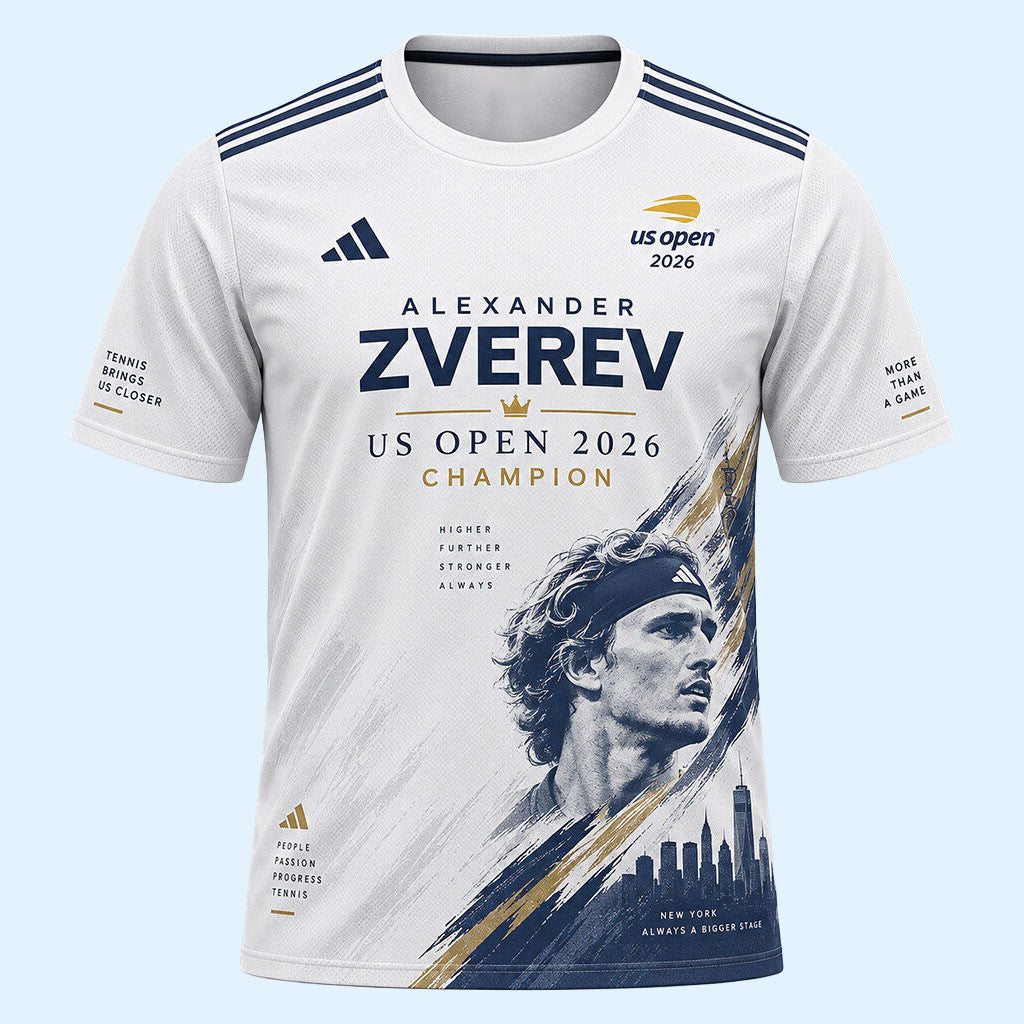 Alexander Zverev US Open 2026 Champion Jersey Shirt Alexander Zverev Merch Gift For Tennis Fans