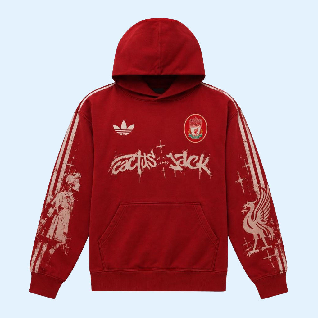 Cactus Jack X Liverpool FC Merch 2026 Cactus Jack Hoodie Travis Scott Merch Gifts For Fans