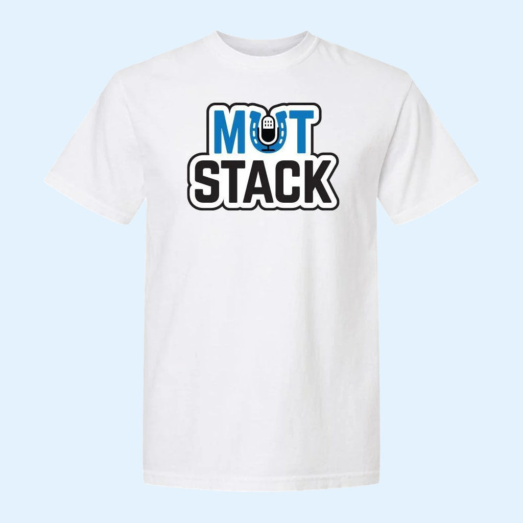 MutStack T-Shirt Logo Shirt White MutStack Podcast Merch Best Gift For Brothers
