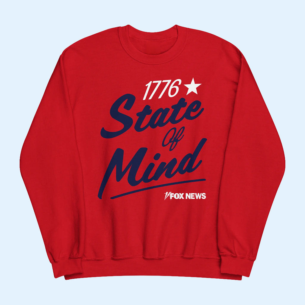 FOX News Merch 1776 State Of Mind Sweatshirt Patriotic Clothing Gift For Fox News Fan