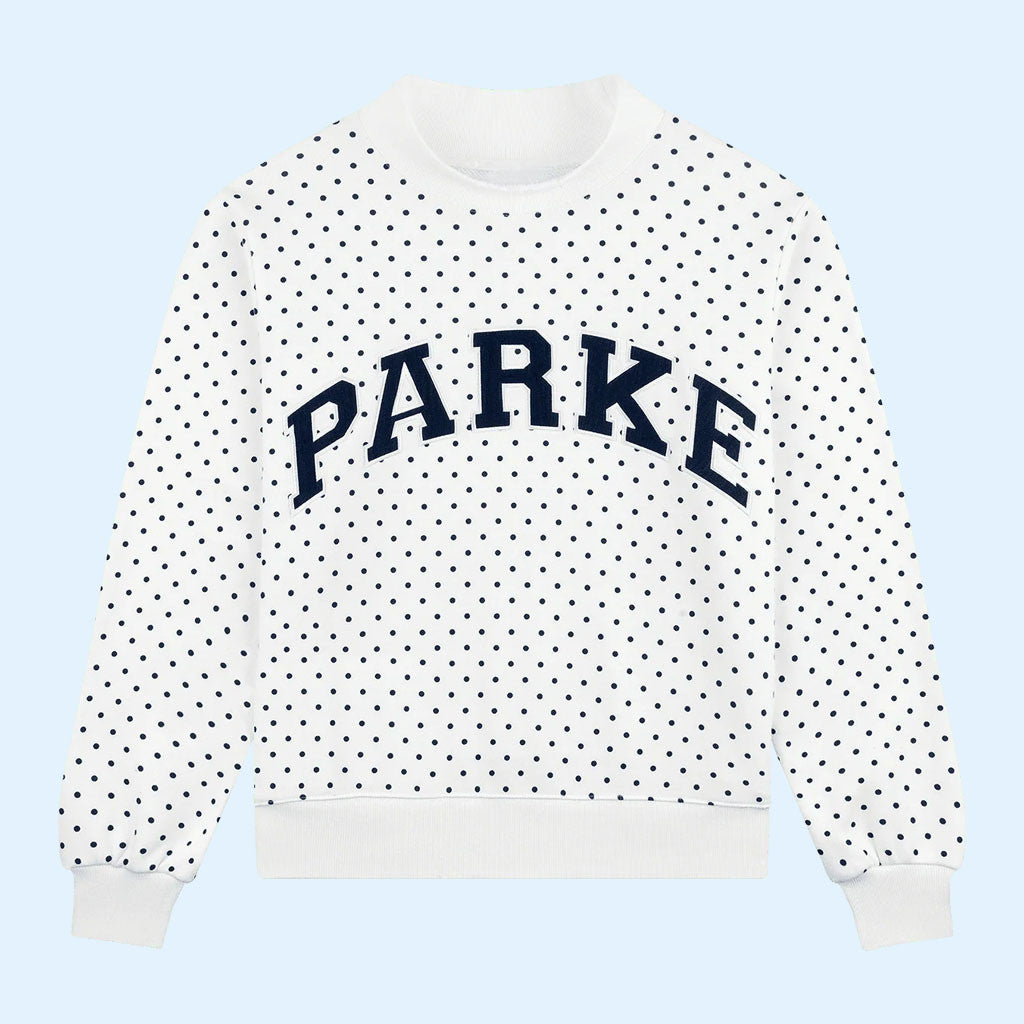 Parke Merch Polka Dot Varsity Sweatshirt 2026 Best Birthday Gift For Sisters