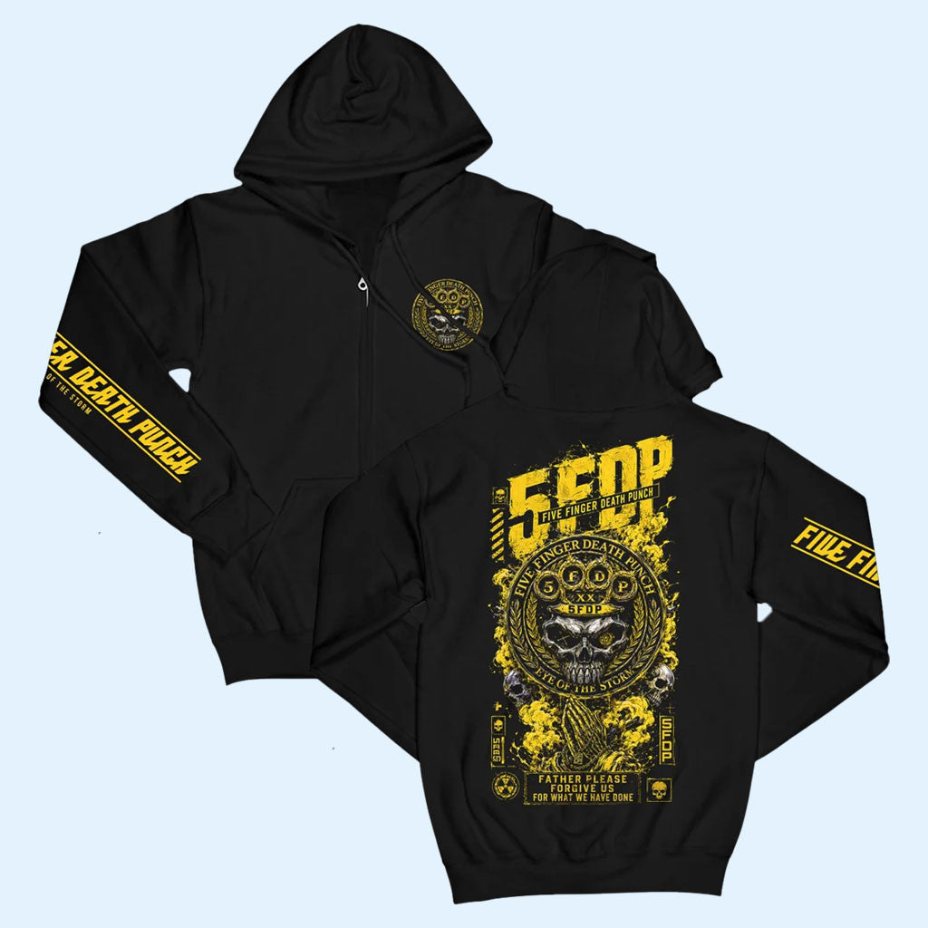 Five Finger Death Punch Merch 20th Anniversary Tour Zip Hoodie 2026 FFDP Merch Music Fan Gifts