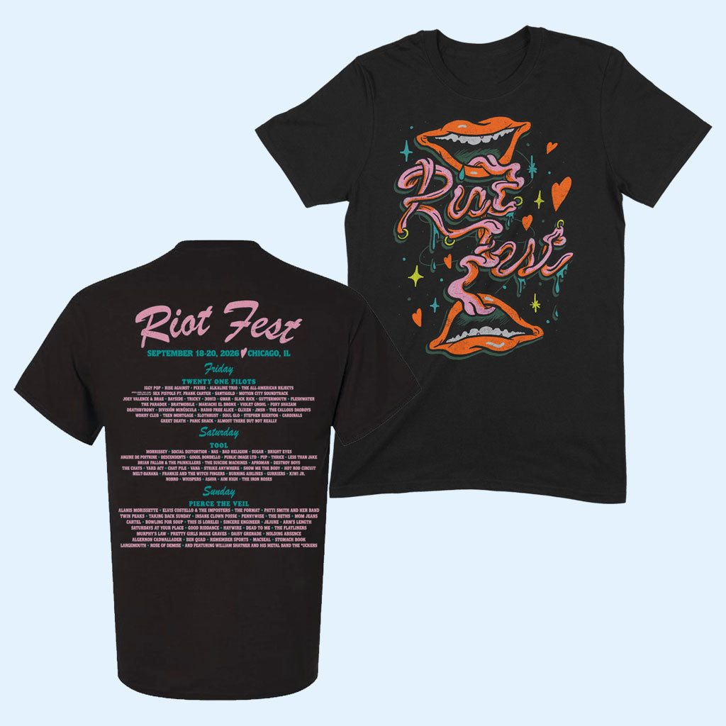 Riot Fest 2026 Chicago Merch Tongue Tied Lineup T-Shirt Best Gifts For Music Lovers
