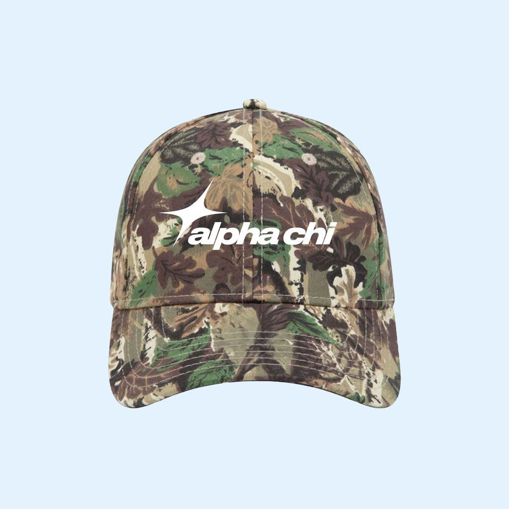 Alpha Chi Omega Merch 2026 Camoflash Embroidered Sorority Hat Gift For Friends