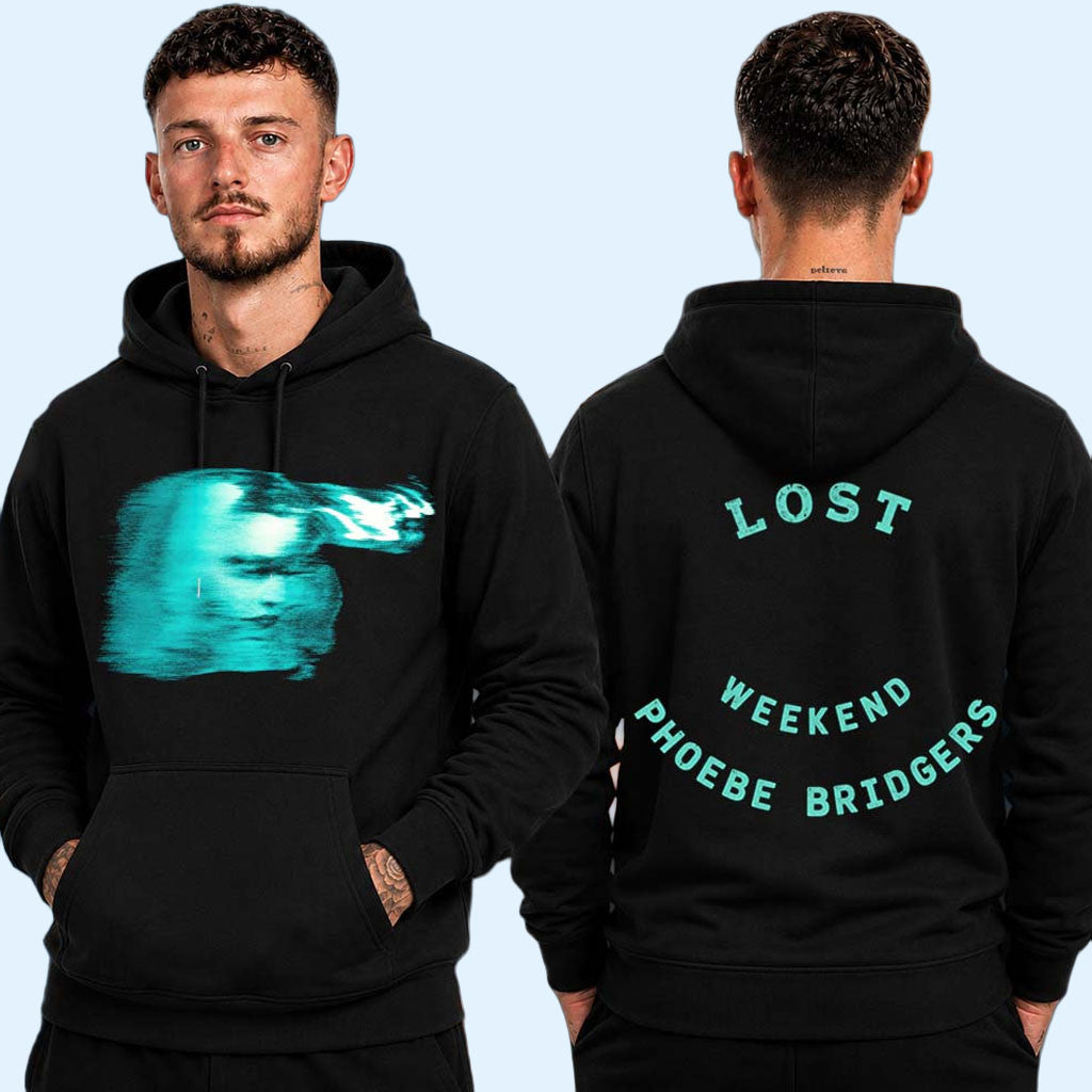 Phoebe Bridgers Merch The Lost Tour 2026 Cyan Portrait Hoodie Present For Music Lovers