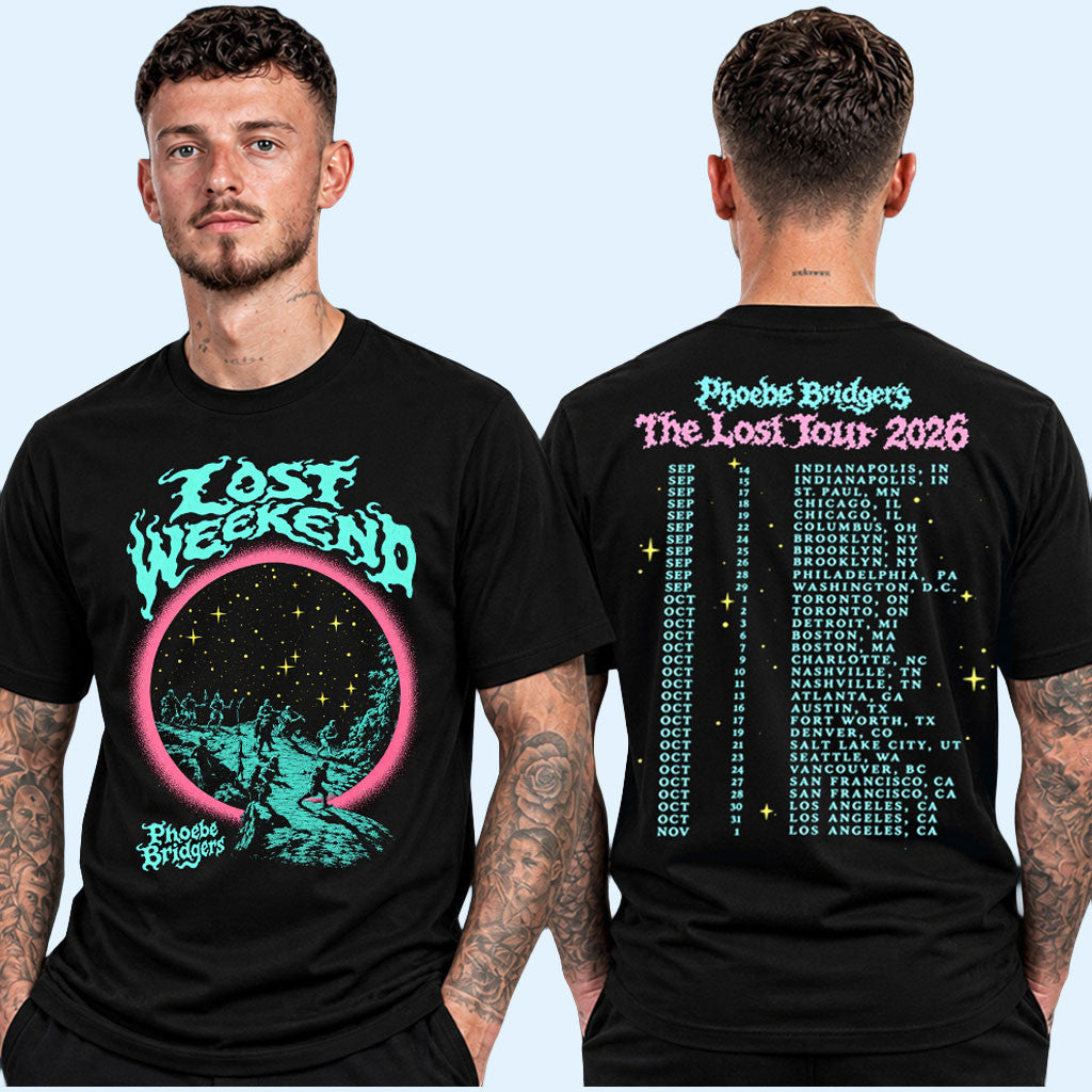 Phoebe Bridgers Merch The Lost Tour 2026 Lost Weekend Tour Dates T-Shirt Gifts For Music Lovers