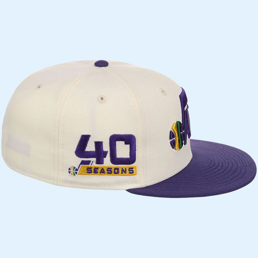 NBA Chrome OTC X Lids Hat Drop Merch Utah Jazz New Era Snapback Hat Basketball Related Gifts
