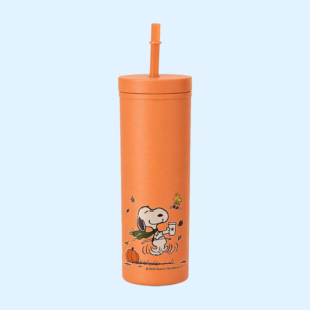 Starbucks Peanuts Merch 2026 Snoopy Tumbler Starbucks Orange Tumbler Cup Cute Gift For Friends