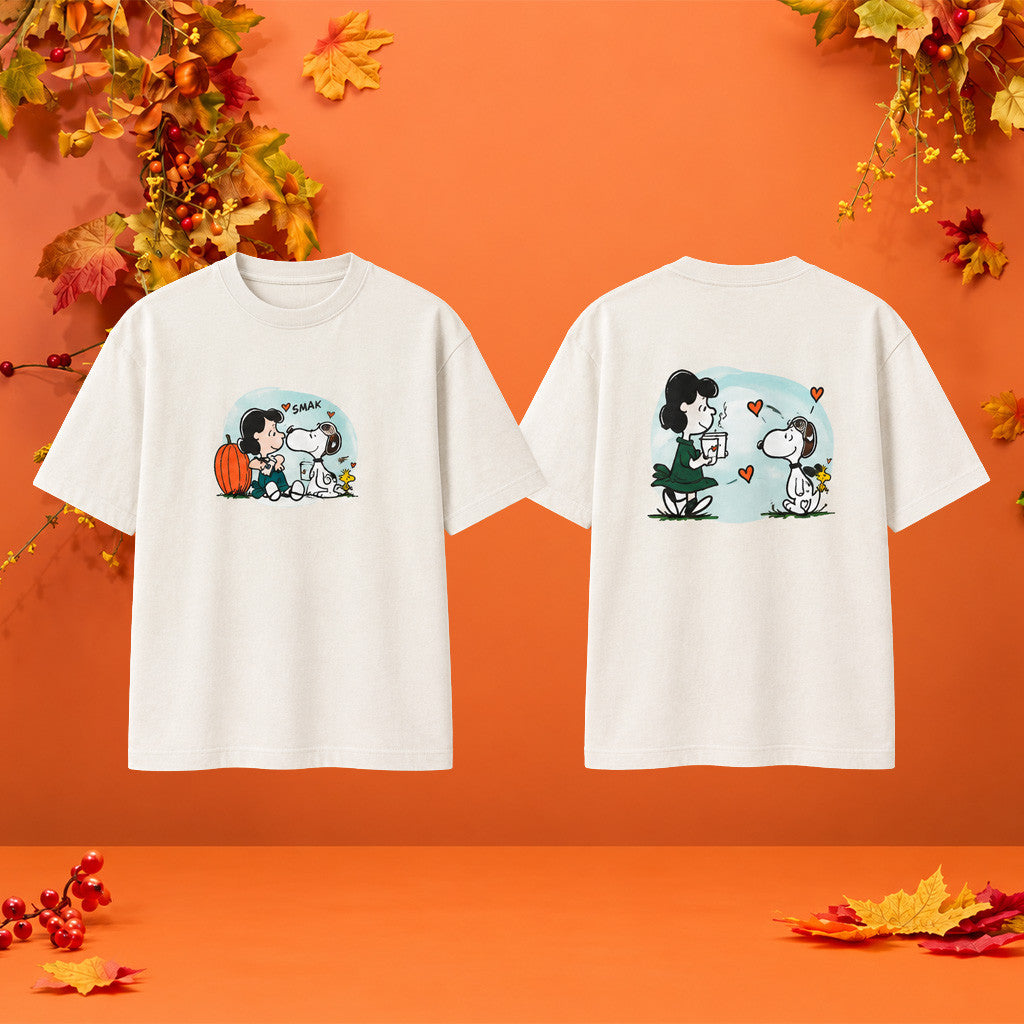 Starbucks X Peanuts Merch 2026 Snoopy Lucy T-Shirt Cute Fall Apparel Gift For Snoopy Lover