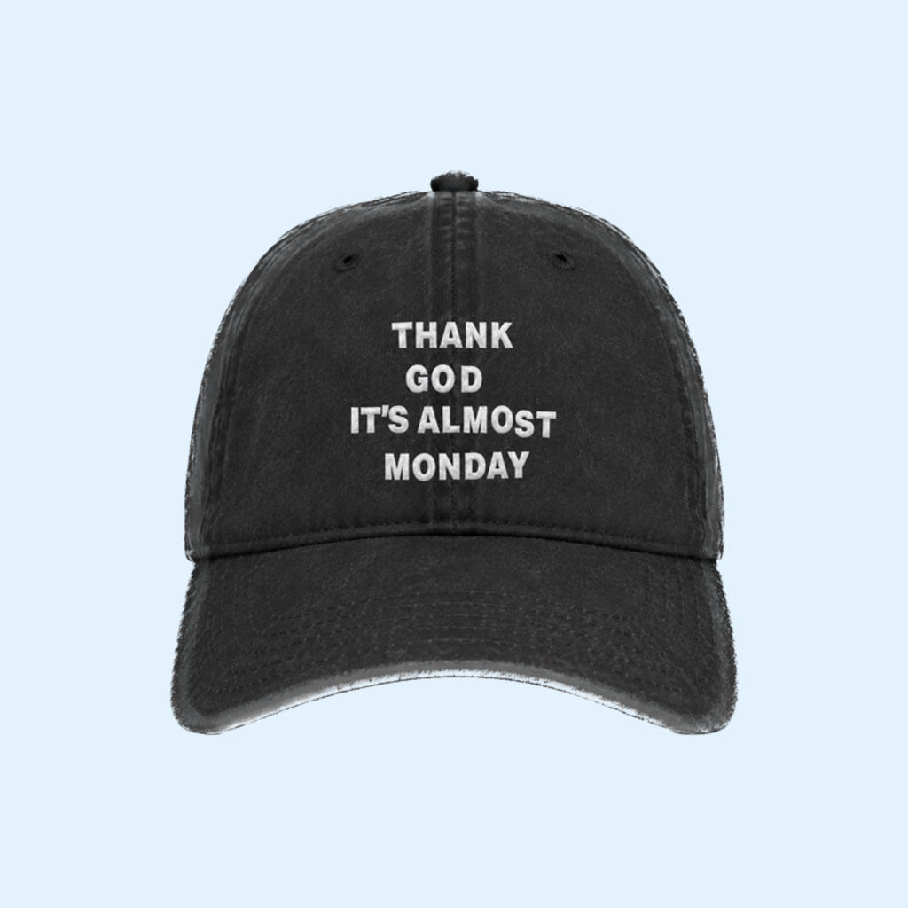 Almost Monday Merch 2026 Thank God Hat Embroidered Gift For Pop Music Lovers