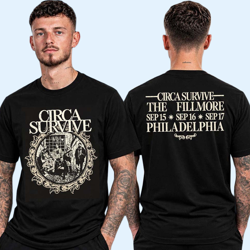Circa Survive Philadelphia PA Event T-Shirt At The Fillmore Shirt Circa Survive Merch 2026