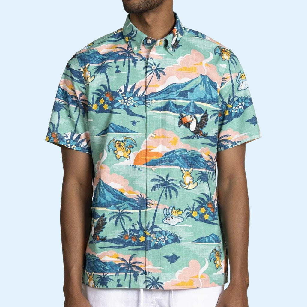 Pokemon Merch 2026 Pokemon 30th Celebration Explore Pokemon Hawaiian Shirt Gift For Brothers