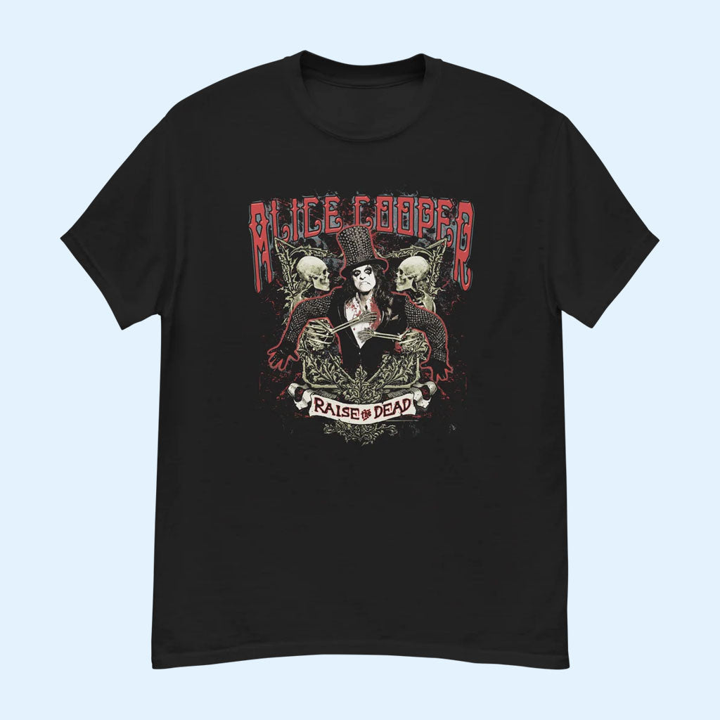 Alice Cooper Merch 2026 Raise The Dead Skeleton T-Shirt Gift For Rock Music Fans