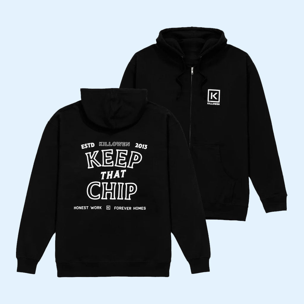 Killowen Construction Merch 2026 Keep That Chip Zip Hoodie Killowen Graphic Hoodie Dad Gifts