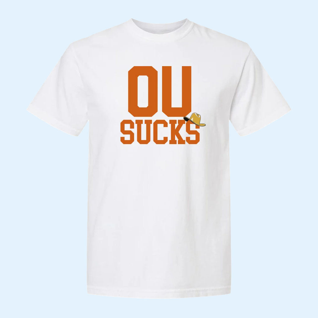 OU Sucks T-Shirt Texas Longhorns Football Rivalry Tee Gifts For Football Lovers