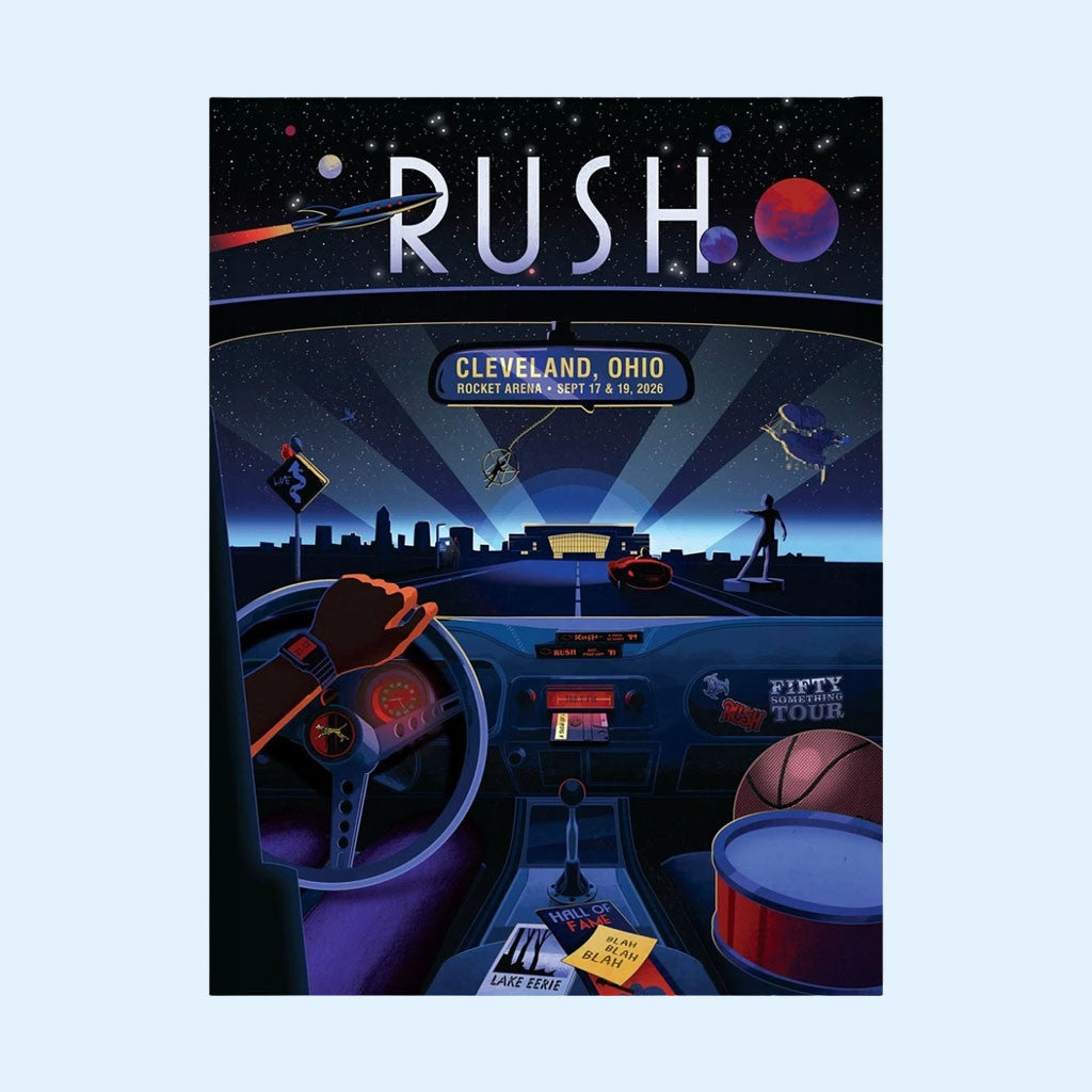 RUSH Merch 2026 Rush Cleveland OH Concert Poster Fifty Something Tour Wall Art Decor Fan Gifts