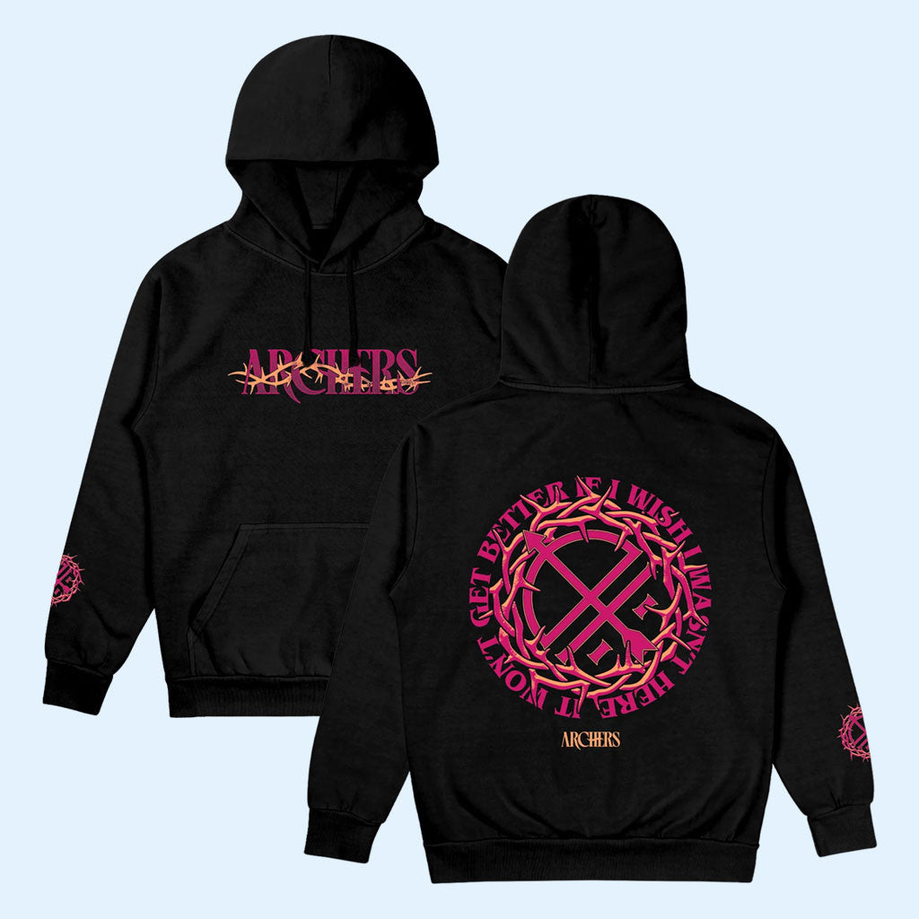 Archers Merch 2026 Tribal Thorns Black Hoodie Archers Band Hoodie Gift For Music Fans