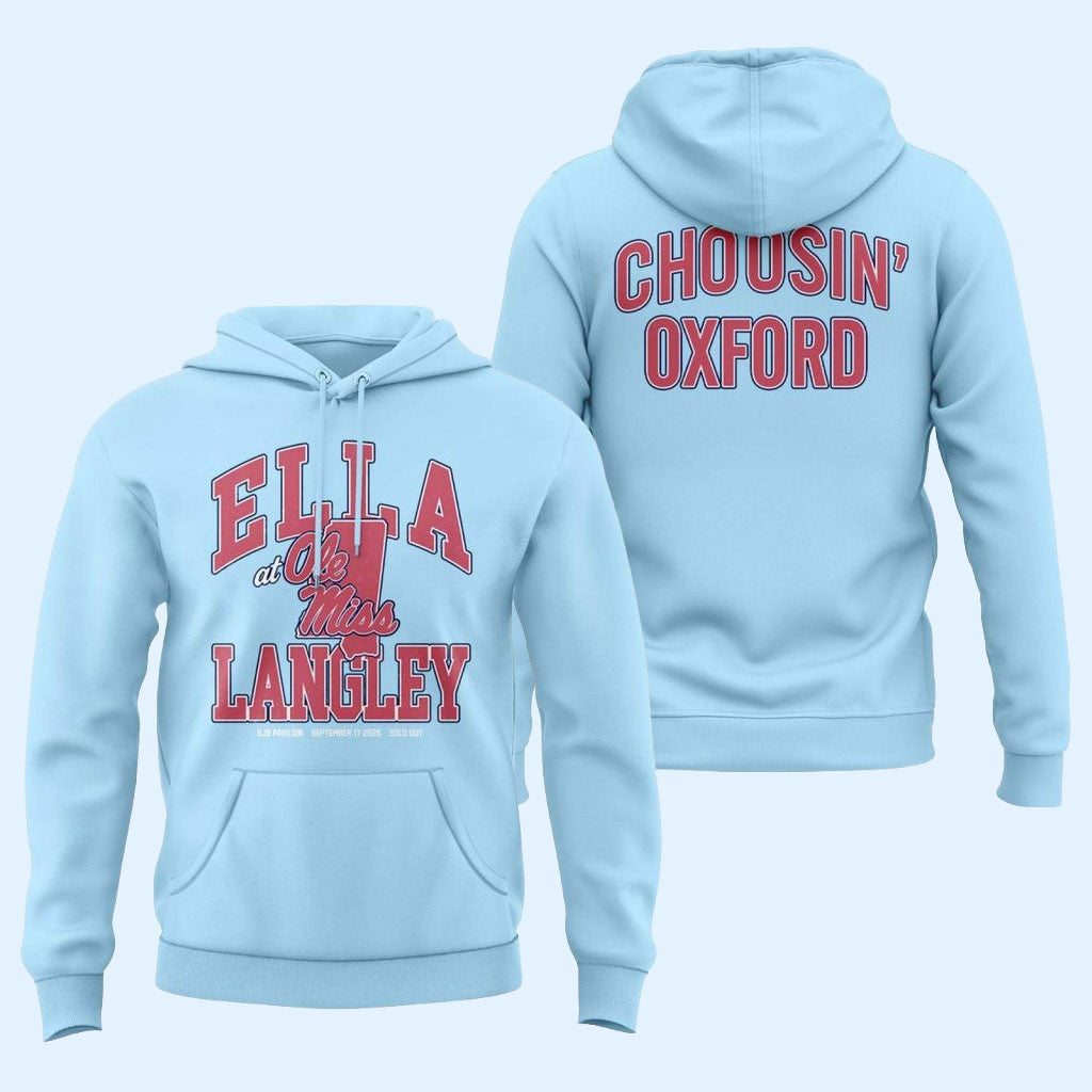 Ella Langley Merch 2026 Choosin' Oxford Hoodie Ole Miss Rebels x Ella Langley Merch Fan Gifts