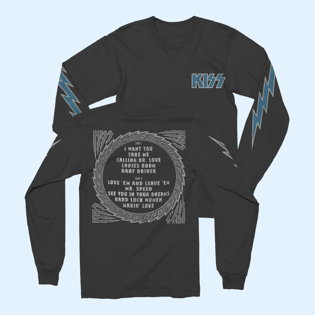 KISS Merch Rock And Roll Over 50Th Anniversary 2026 Tracklist Long Sleeve Shirt Gift For Fans