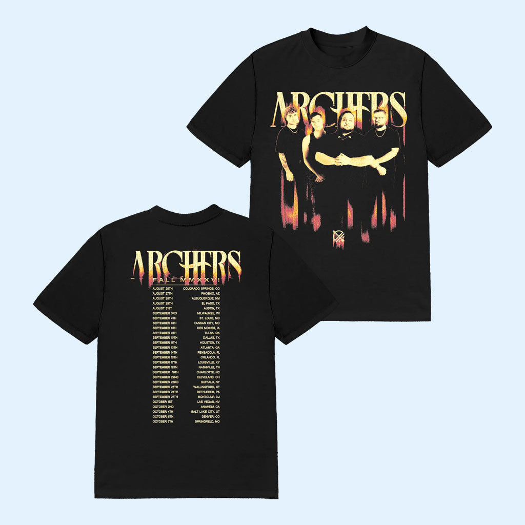 Archers Merch 2026 Archers Fall Tour T-Shirt Tour Dates Band Shirt Gift For Music Lovers