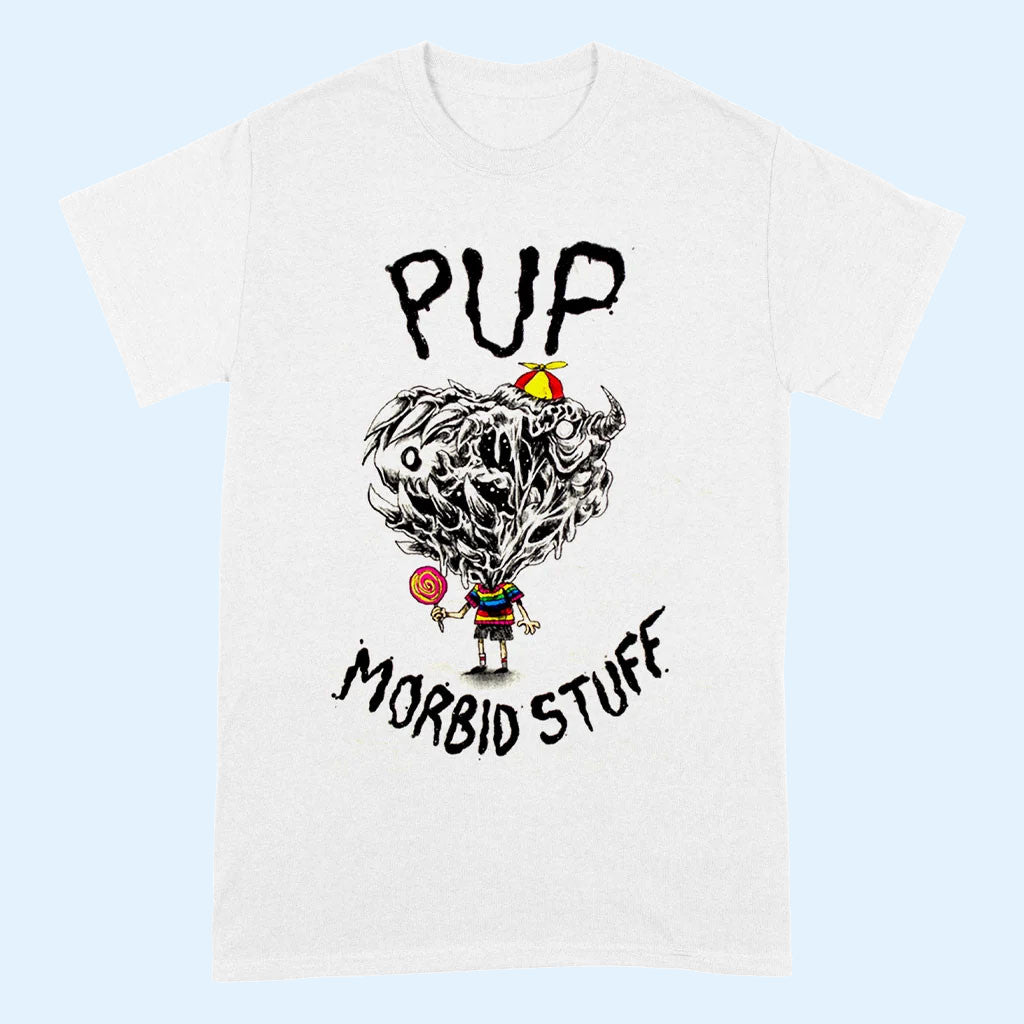 Pup The Band Merch 2026 Morbid Stuff Lollipop T-Shirt Presents For Rock Lovers