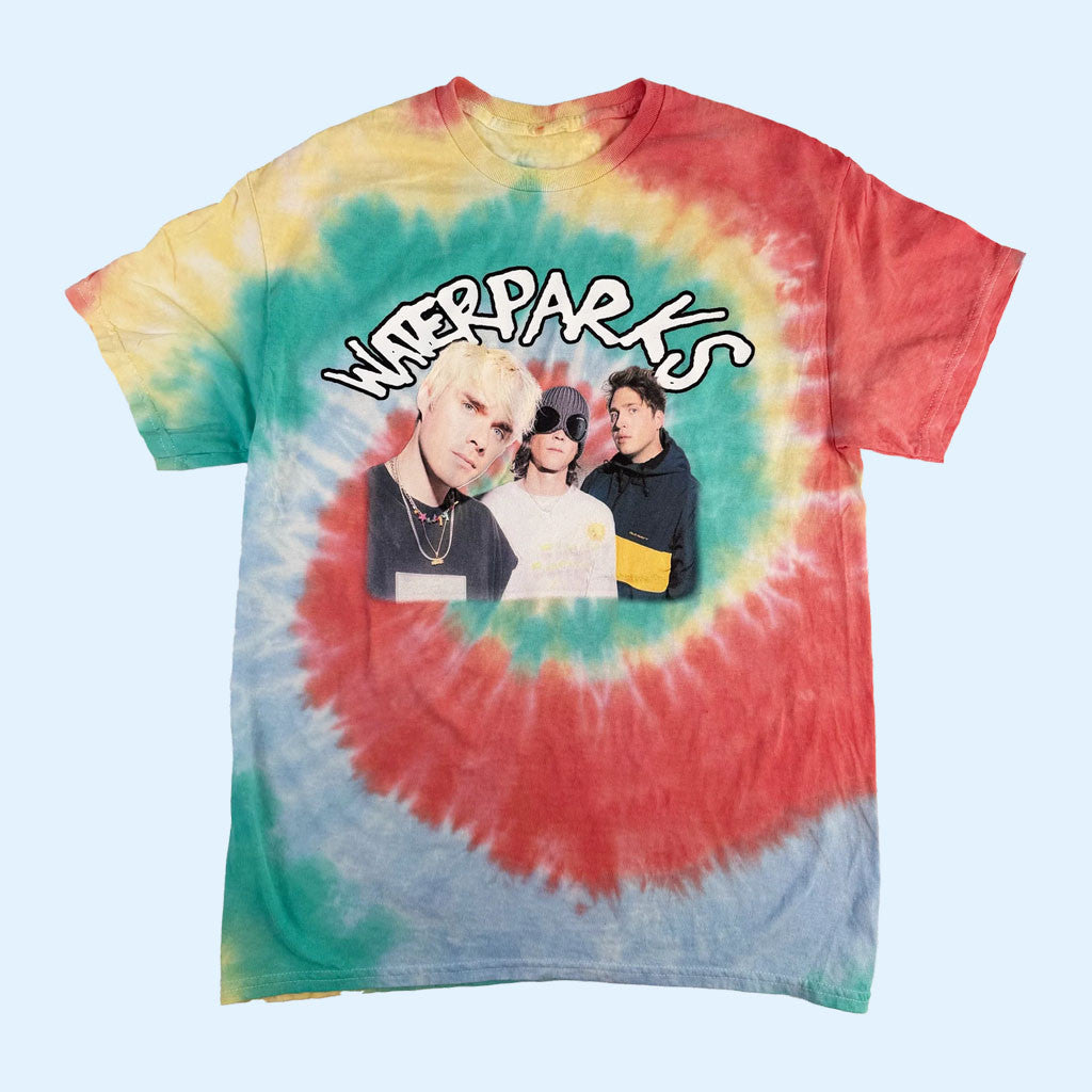 Waterparks Merch 2026 Photo Tie Dye T-Shirt Waterparks Band Shirt Gift For Music Lovers