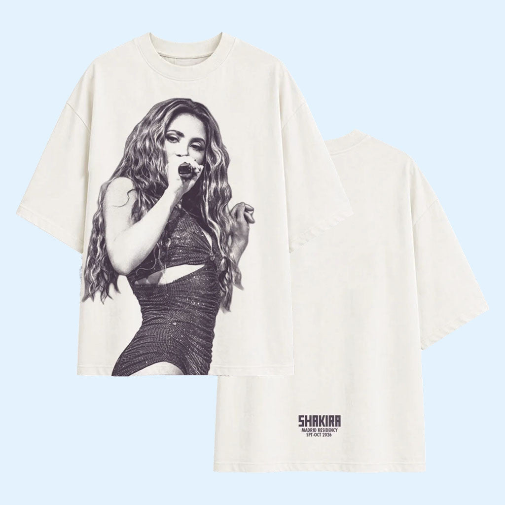 Shakira Merch 2026 Shakira Residencia Madrid Tour Photo T-Shirt Gift For Music Lovers